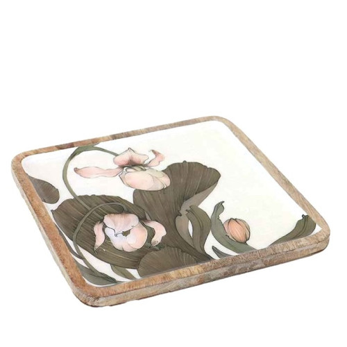 Vassoio in legno di Mango, laccato, Atelier Bologna