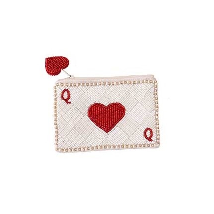 Porta monete in tessuto con perline, Atelier Bologna