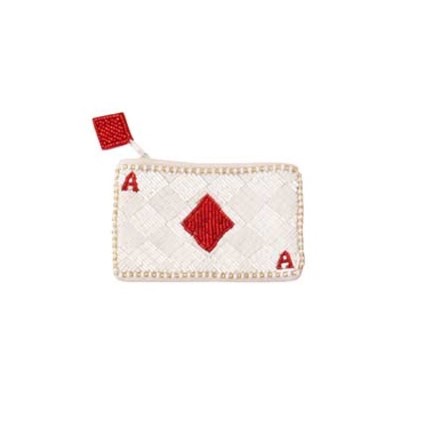 Porta monete in tessuto con perline, Atelier Bologna