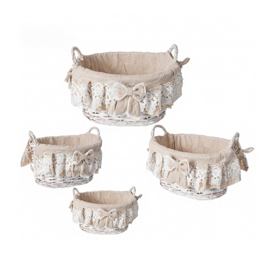 Cesta M in rattan c/manici cm 30x24x22h