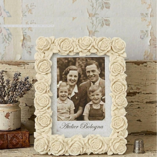 Cornice Atelier Bologna, Luxury, Blanc mariclò, Shabby Chic