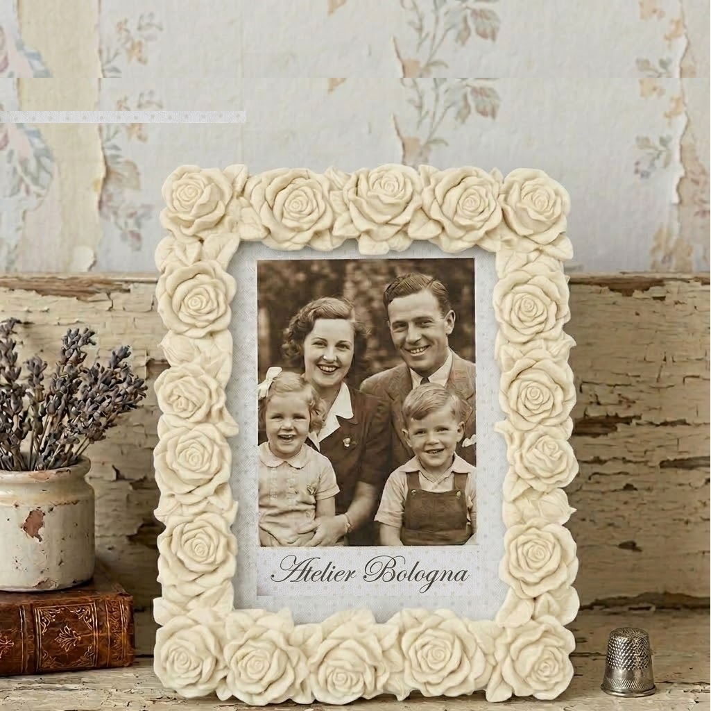 Cornice Atelier Bologna, Luxury, Blanc mariclò, Shabby Chic