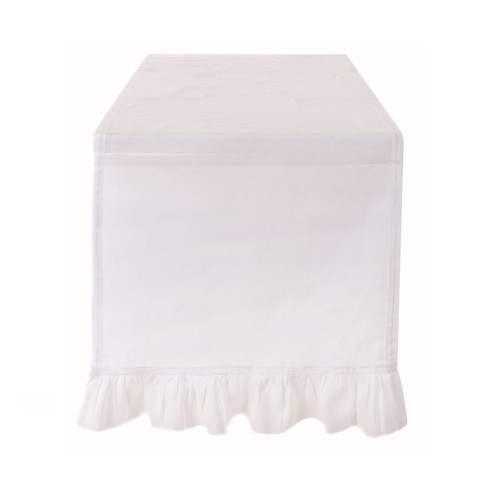 Runner in cotone con Frill, Atelier Bologna, Shabby Chic