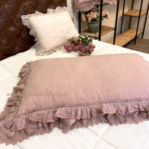 GUANCIALI INCANTO, Made in Italy, Atelier Bologna, Opificio dei Sogni, Feelum Home Linen, Blanc Mariclò, Shabby chic