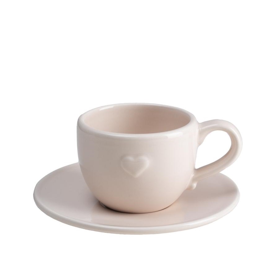 Tazzina caffè con piattino, Atelier Bologna, Heart