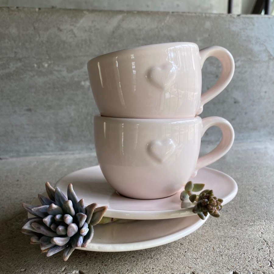 Set 2 tazzine da caffè espresso con piattino - immagine 3