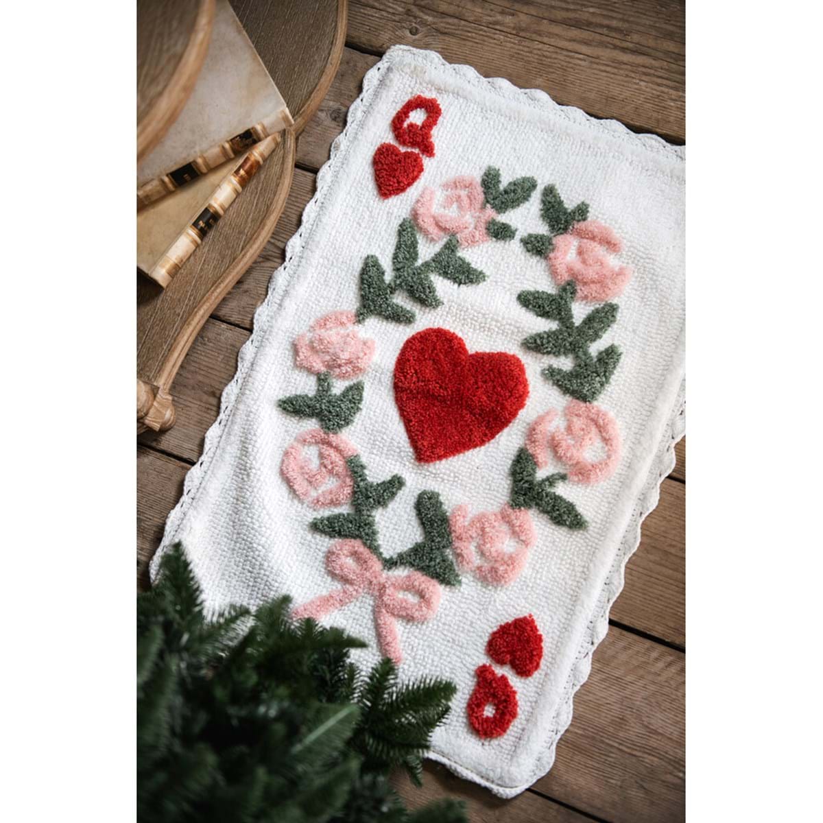 tappetino regina di cuori, Atelier Bologna, Blanc mariclò