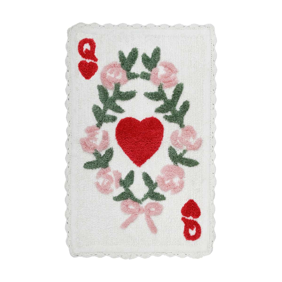 tappetino regina di cuori, Atelier Bologna, Blanc mariclò