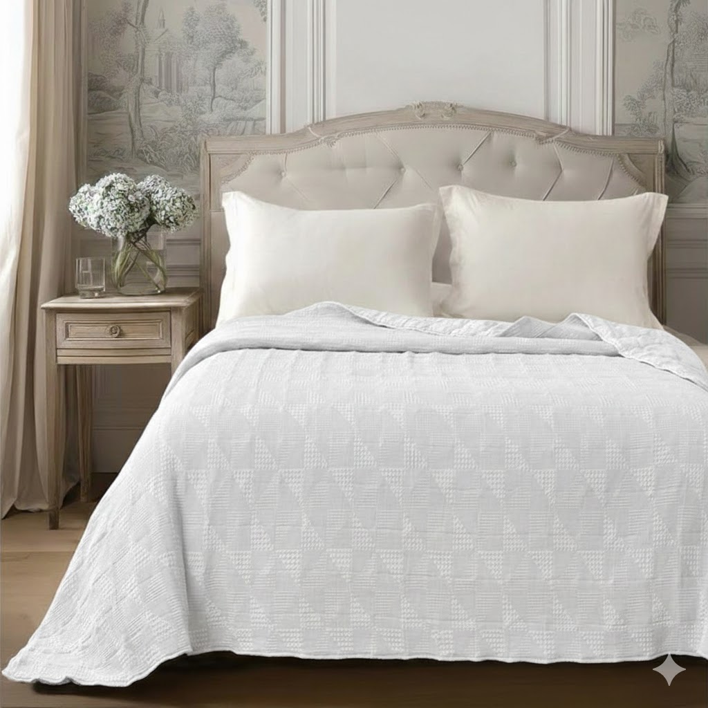 Trapunta Memorie di Cotone, Atelier Bologna, Blanc mariclò, Shabby Chic Moderno