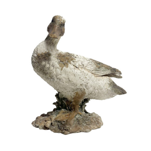 STATUUINA ANATRA IN RESINA, bLANC MARICLO, aTELIER bOLOGNA, pASQUA SHABBY CHIC