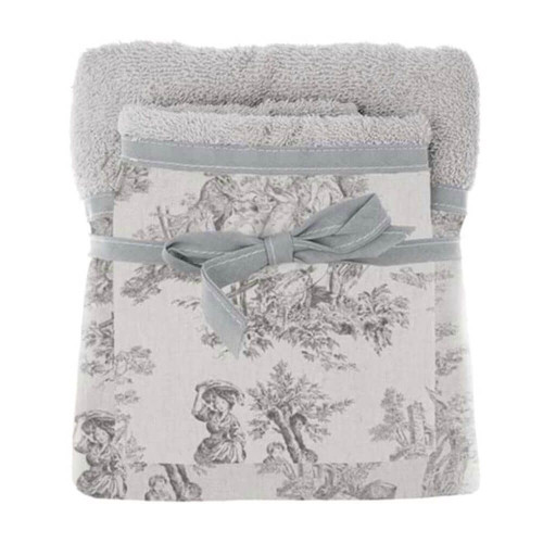 set spugne Toile de Jouy Blanc mariclò, Atelier Bologna