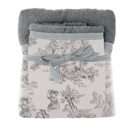 set spugne Toile de Jouy Blanc mariclò, Atelier Bologna