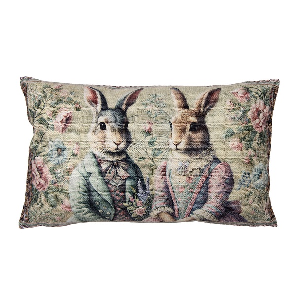 Cuscino conigli, Atelier Bologna, Blanc Mariclò, Vintage, Retrò