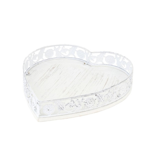 Vassoio cuore in legno e ferro Atelier Bologna