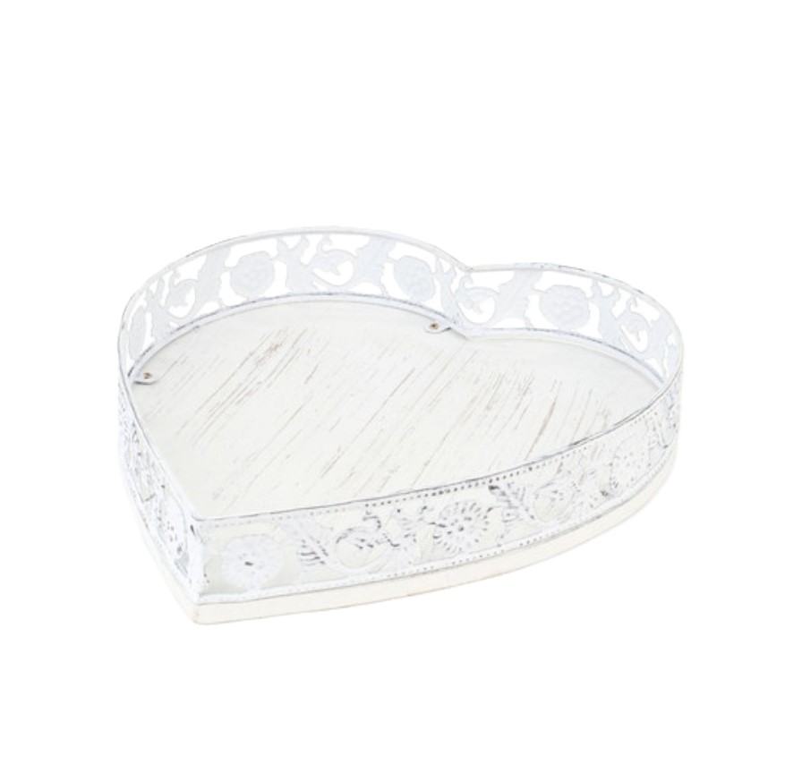 Vassoio cuore in legno e ferro Atelier Bologna