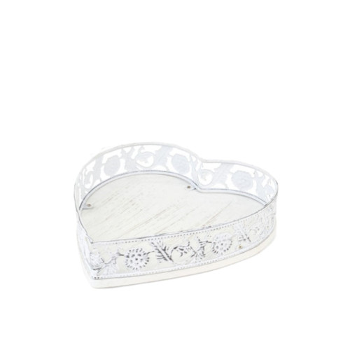 Vassoio cuore in legno e ferro Atelier Bologna