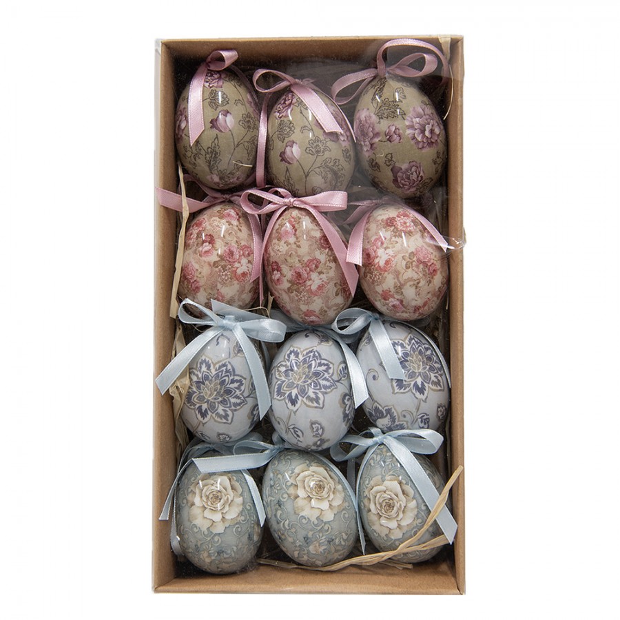 Set 12 Uova di Pasqua cm 4x4x5h - immagine 6