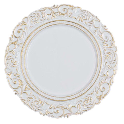 Sottopiatto decorativo Blanc mariclò, Atelier Bologna, Rivadossi