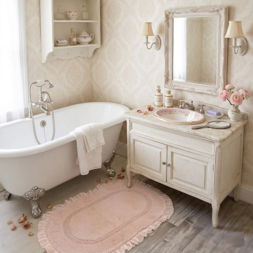 tappetino bagno blanc mariclo, atelier Bologna, Shabby Chic