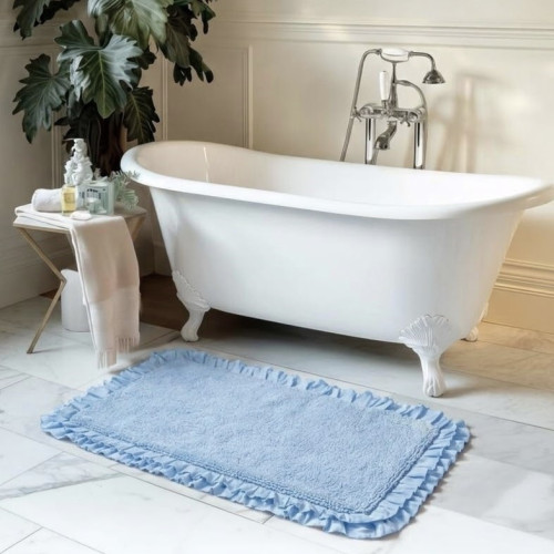 Tappetino bagno, Atelier Bologna, Luxuey, Made in Italy, Blanc Mariclò, Shabby