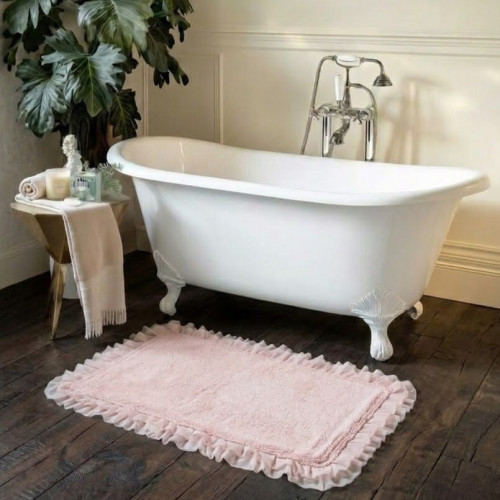 Tappetino bagno, Atelier Bologna, Luxuey, Made in Italy, Blanc Mariclò, Shabby