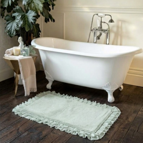Tappetino bagno, Atelier Bologna, Luxuey, Made in Italy, Blanc Mariclò, Shabby