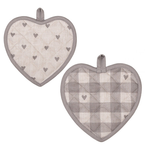 presina guantone canovaccio cuore, Clayre e eef, Atelier Bologna, Shabby Chic