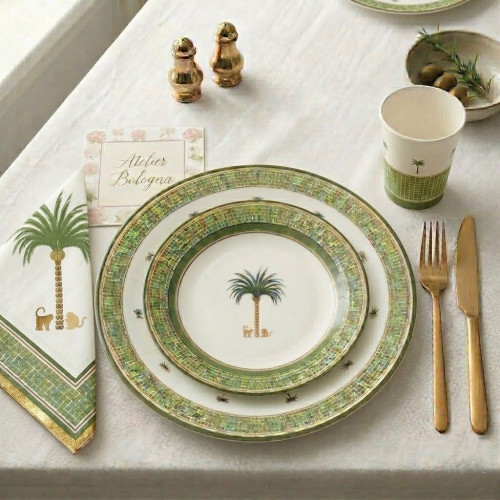 Piatti e bicchieri di carta Atelier Bologna, Luxury