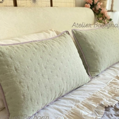 copriguanciale bicolor, Atelier Bologna, Blanc mariclò