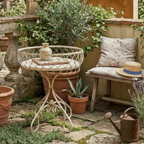 tavolino in ferro, Atelier Bologna, Shabby Chic