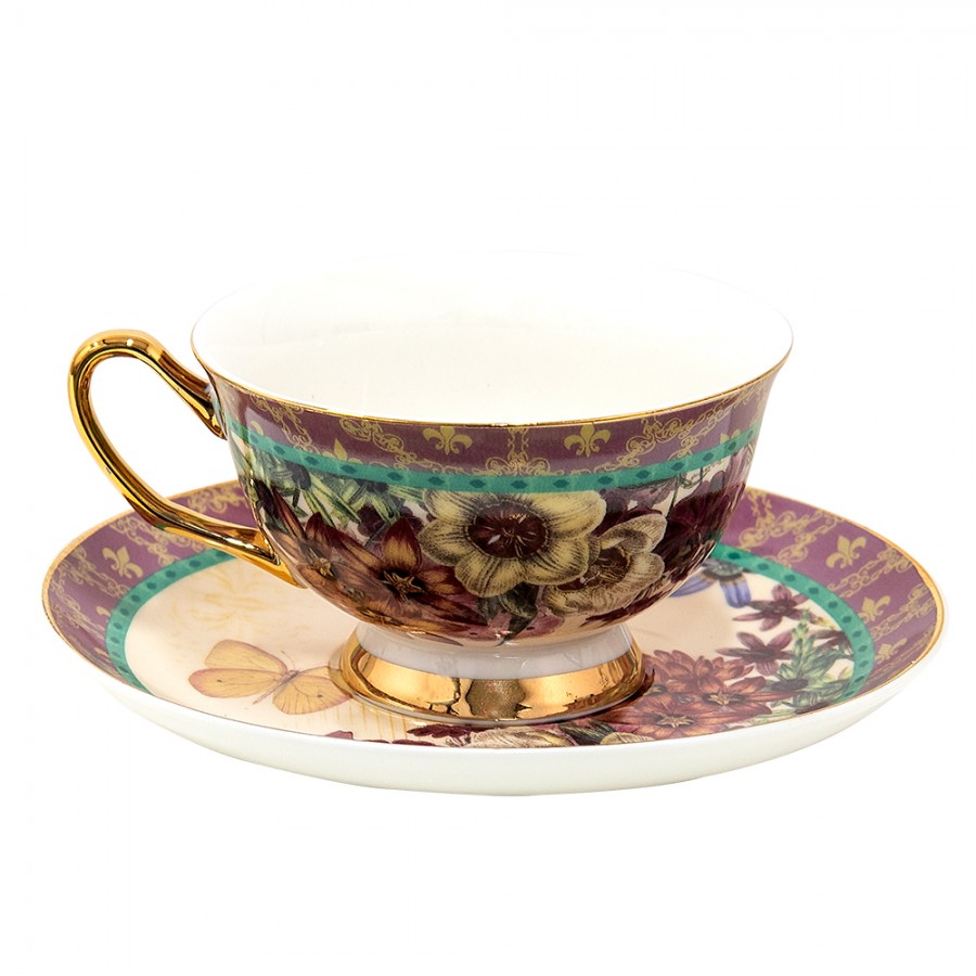 Tazza in porcellana floreale, Clayre e eef, Atelier Bologna