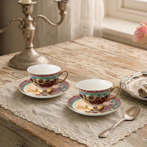 Tazza in porcellana floreale, Clayre e eef, Atelier Bologna