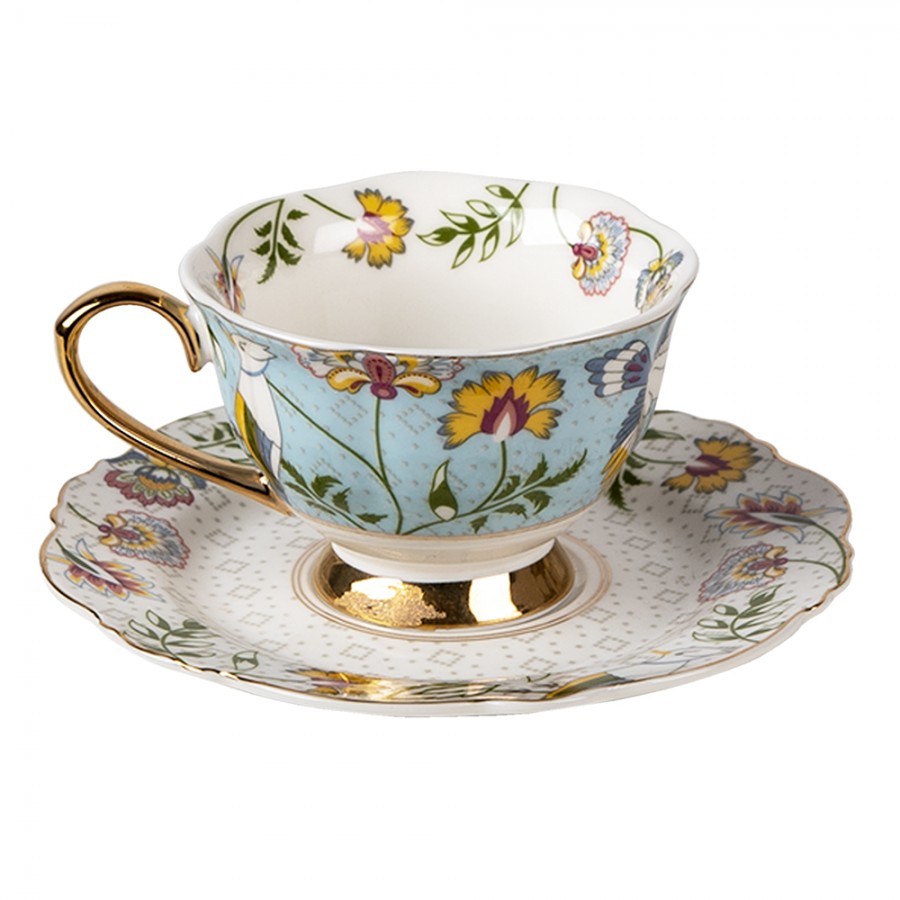Tazza in porcellana floreale, Clayre e eef, Atelier Bologna