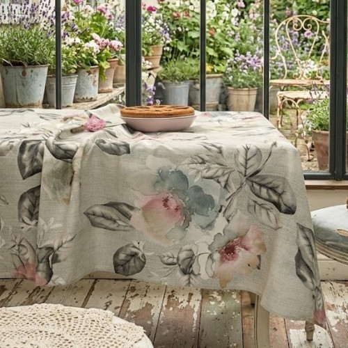 Tovaglia Acquerello, Atelier Bologna, Made in Italy, Blanc Mariclò, Luxury