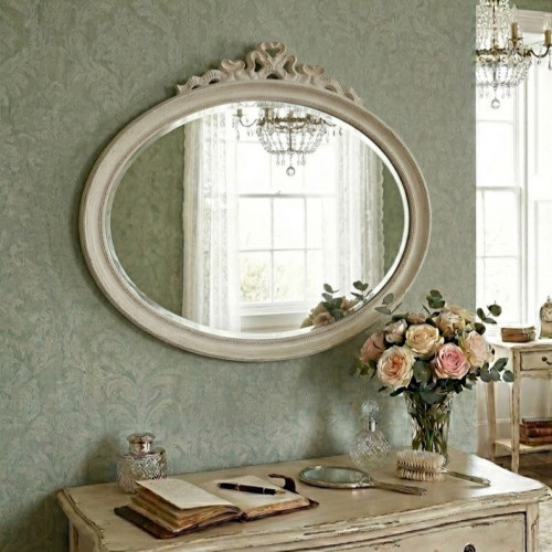 specchio con fiocco, Atelier Bologna, Shabby Chic