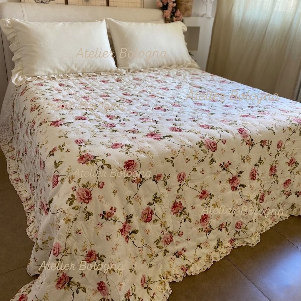 Trapuntino matrimoniale Roses 120gsm