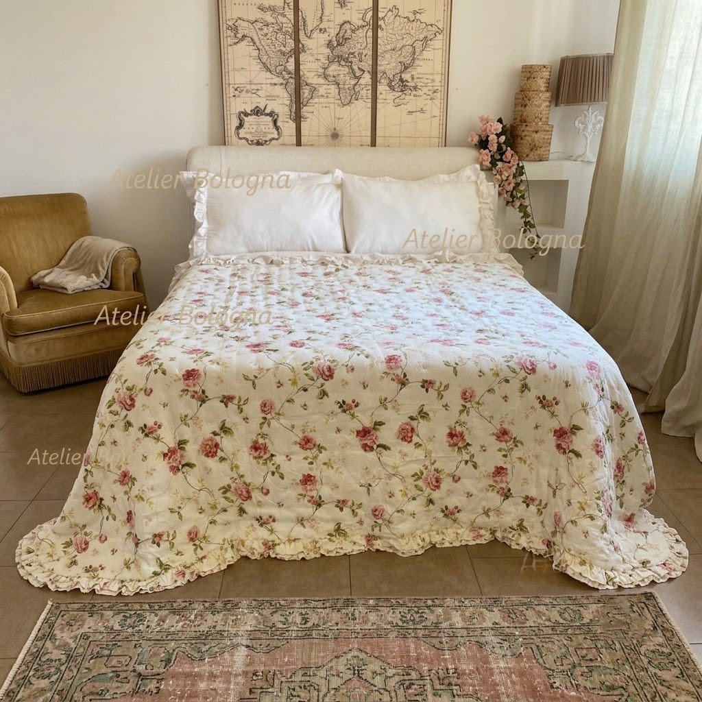Trapuntino matrimoniale Roses 120gsm - immagine 13