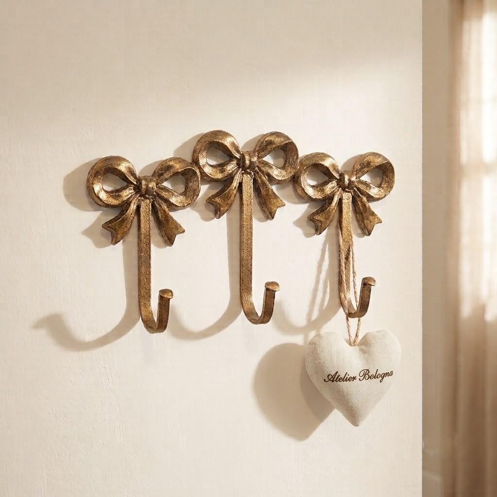 Appendino 3 ganci oro, Blanc Mariclò, Atelier Bologna