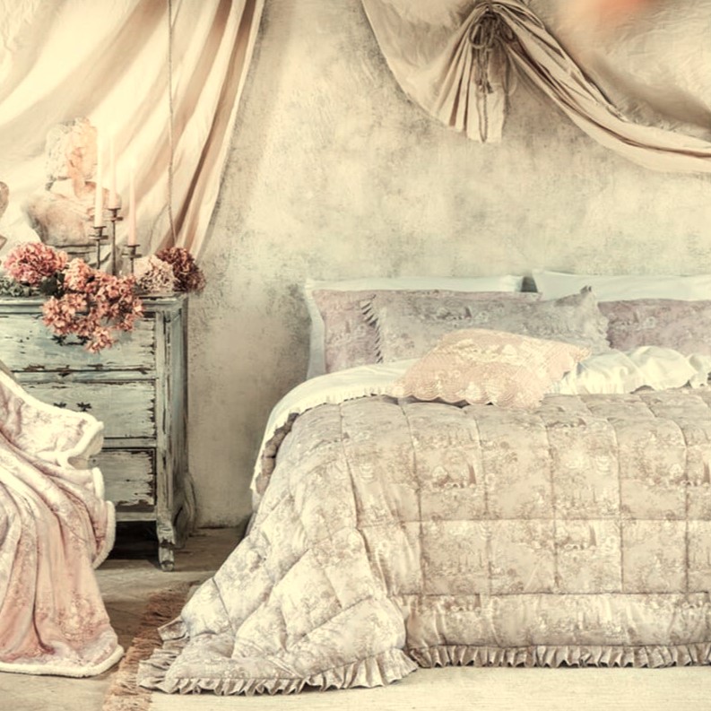 Trapunta matrimoniale Toile du Borgo, Beige - immagine 2