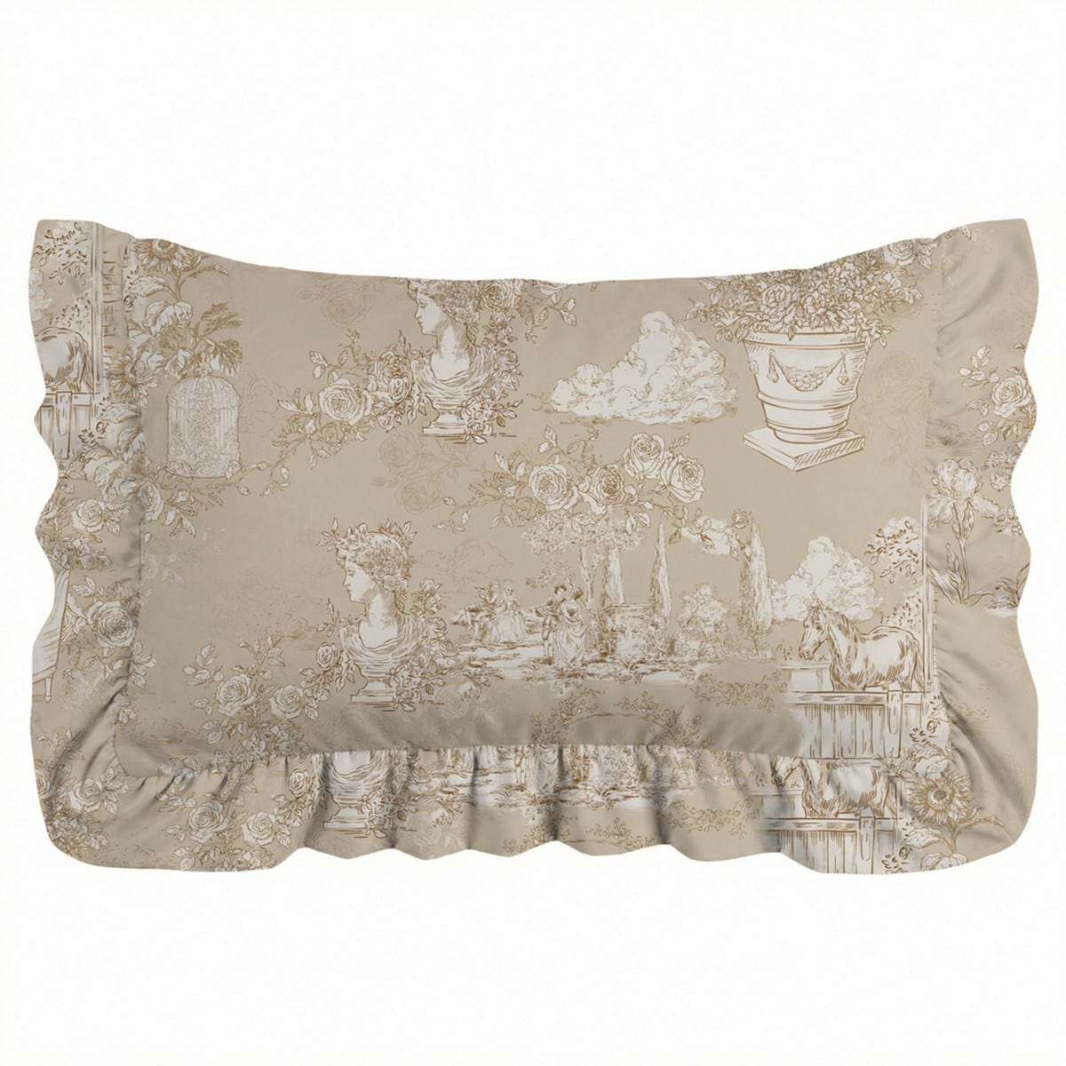 Copriguanciale Blanc Mariclò, Toile du Borgo Atelier Bologna, Shabby Chic