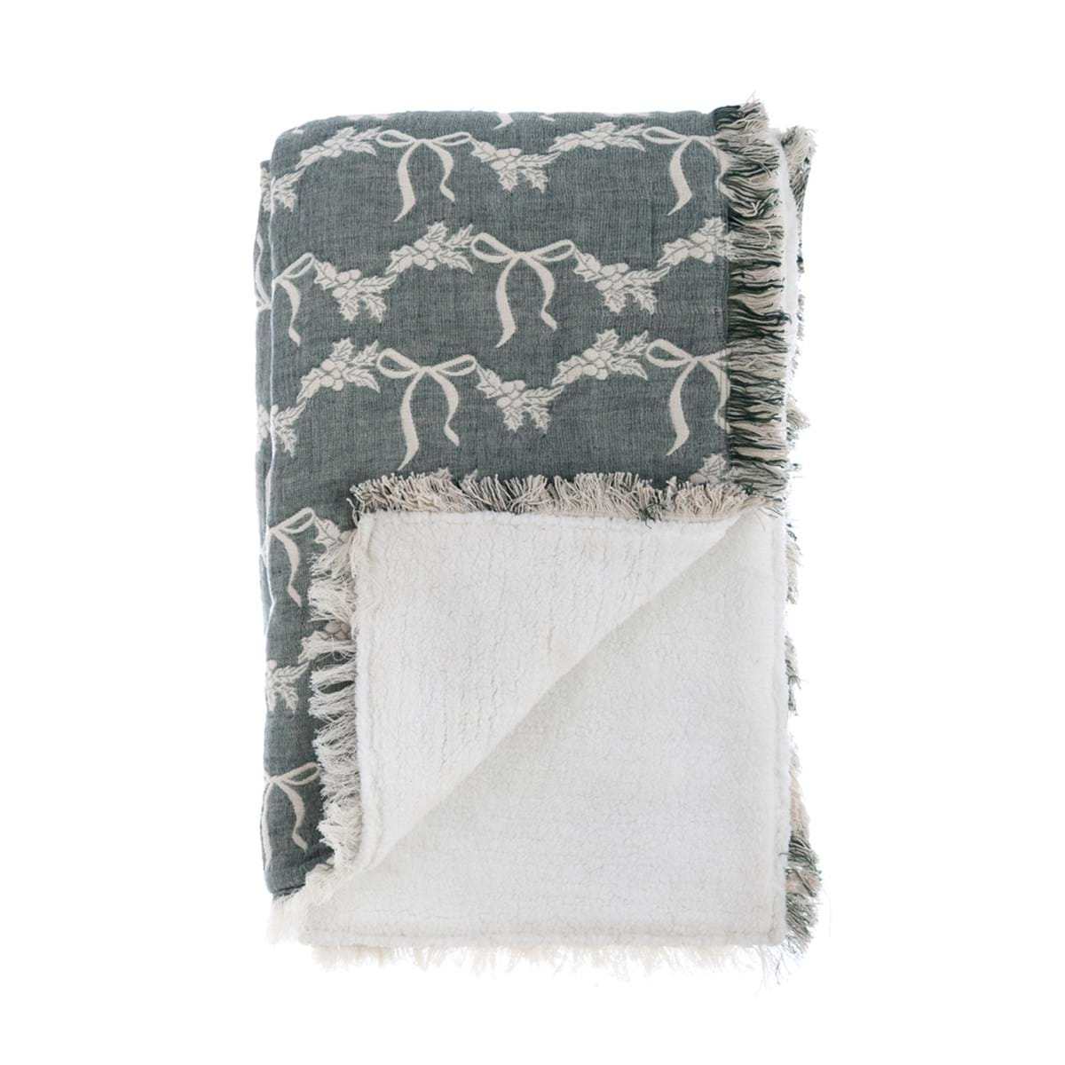 Coperta con Sherpa Blanc Mariclò, Atelier Bologna, Shabby Chic