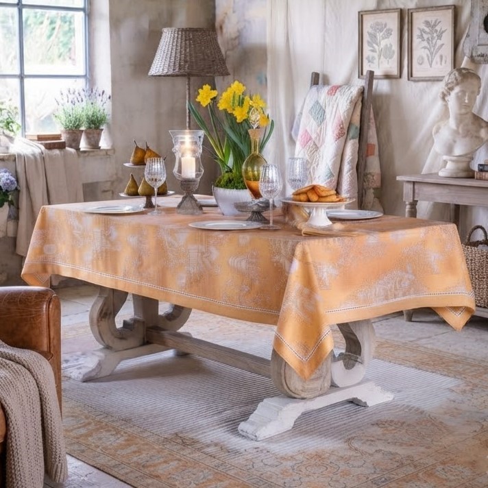 Tovaglia Toile du Borgo, Blanc Mariclò, Atelier Bologna, shabbiy chic