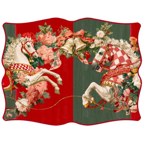Tovaglietta in vinile, Natale Blanc Mariclò, Atelier Bologna. Shabby Chic