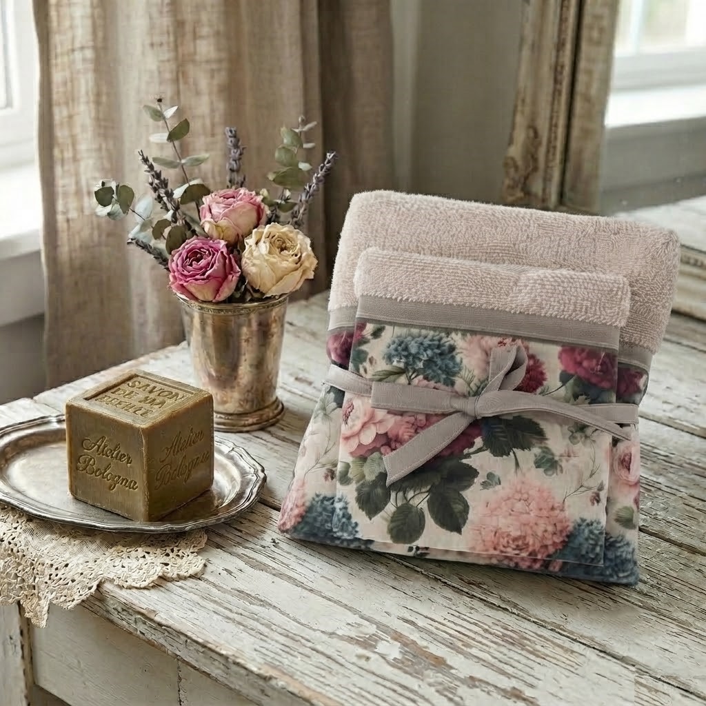 Set spugna Blanc Mariclò, Atelier Bologna, Shabby Chic