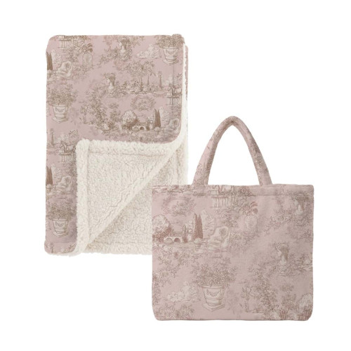 Plaid Sherpa Toile du Borgo, Blanc Mariclò, Atelier Bologna, Shabby Chic