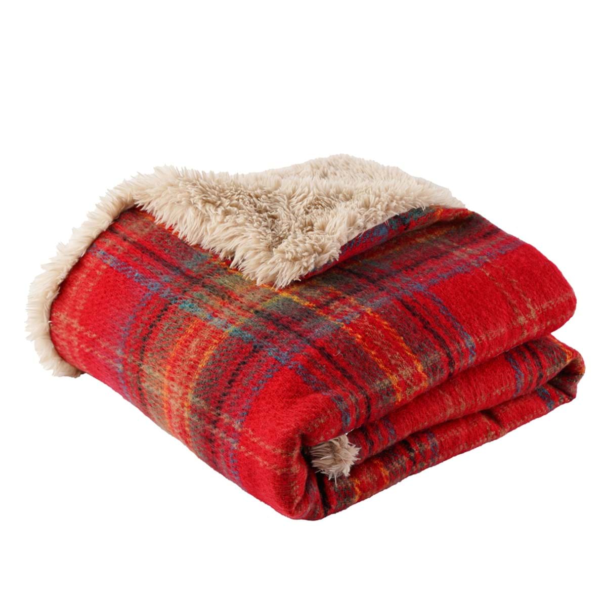 Plaid ecopelliccia tartan, Atelier Bologna, Luxury