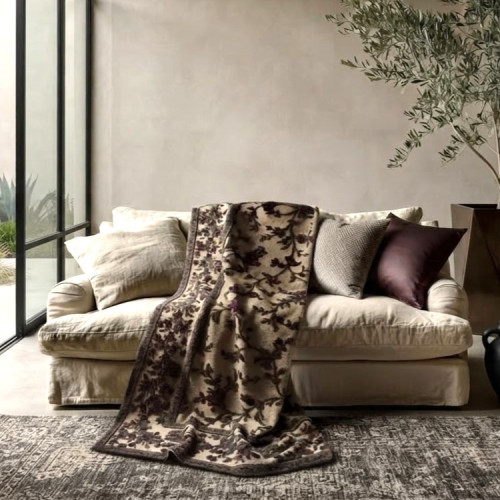 Plaid in lana, Blanc Mariclò, Atelier Bologna. Shabby Chic
