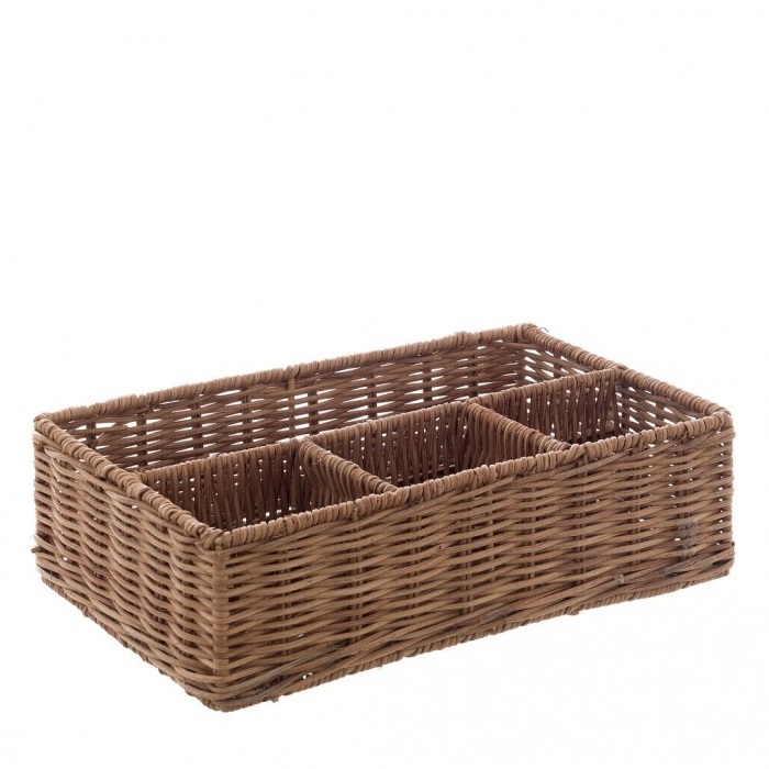 Porta posate in rattan cm 27x17