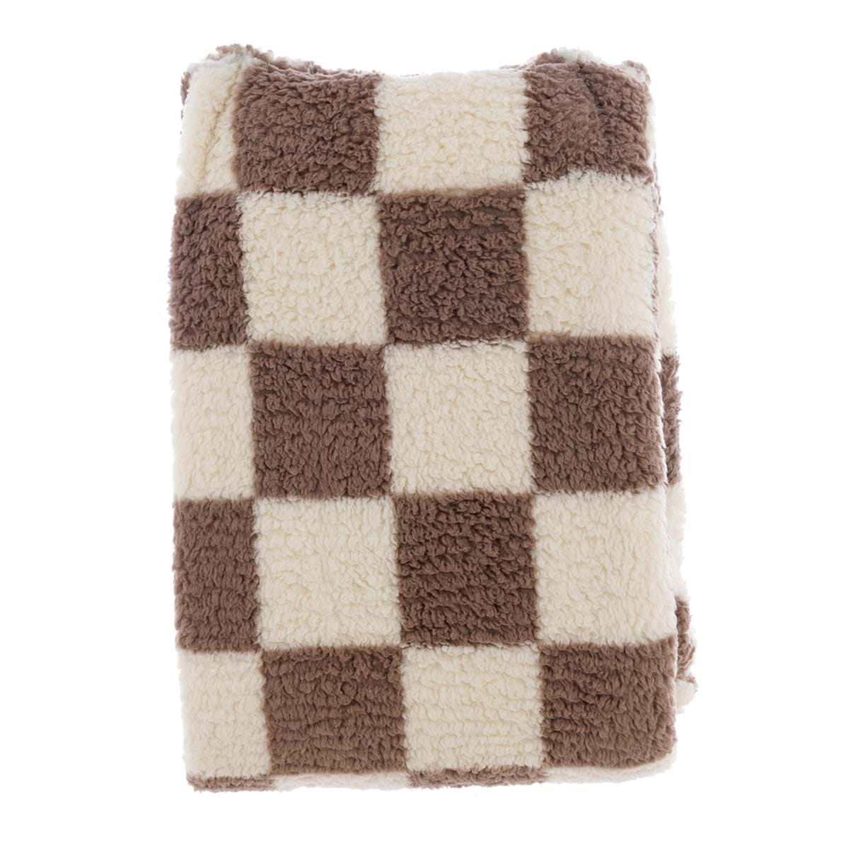 Plaid sherpa cm 140x170 Marrone - immagine 2
