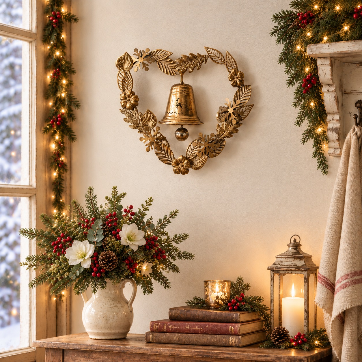 Ghirlanda Con Campana, Natale, Atelier Bologna